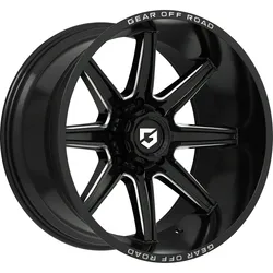 GEAR OFF ROAD 765BM 18X9 GLOSS BLACK/MILLED ACCENTS